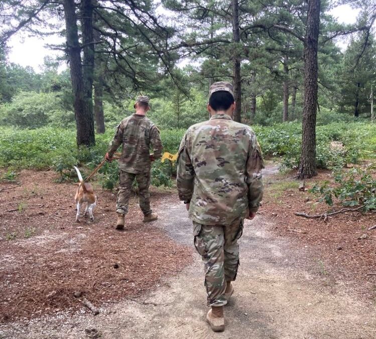 U.S. Army Soldiers Lend a Helping Hand to Walk AHS Dogs